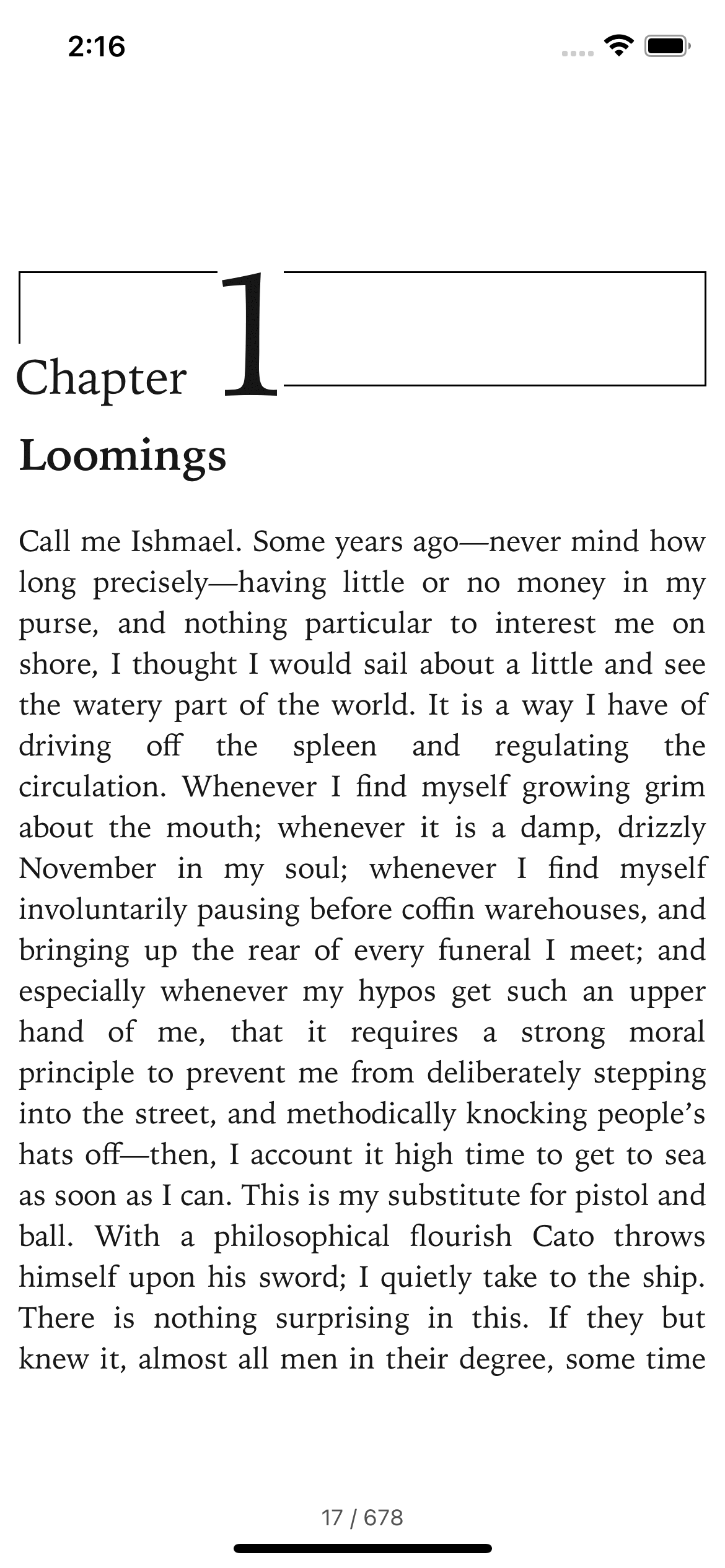 Reading in light mode